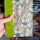 Cuaderno con lomo de tela verde limón