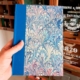 Cuaderno con lomo de tela azul Papel de agua Azul