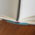 Cuaderno A5 Pinceles mint lomo tela